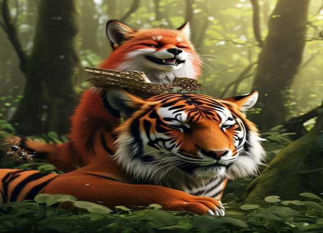 儿童故事绘本完整版狐假虎威（狐假虎威故事绘本怎么画）