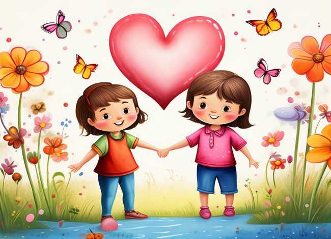 爱的故事儿童书、爱的故事书简笔画