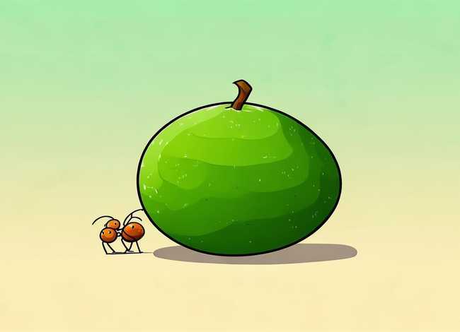 蚂蚁与西瓜的故事儿童画 蚂蚁与西瓜的故事简笔画