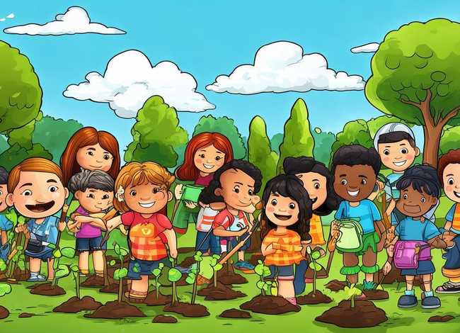 植树节儿童画图片；植树节儿童画作品绘画图片
