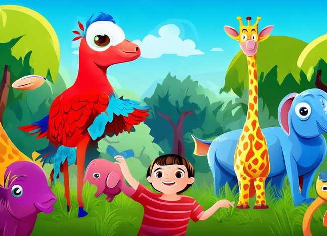 儿童动物视颜色频大全视频，少儿启蒙颜色动物视频