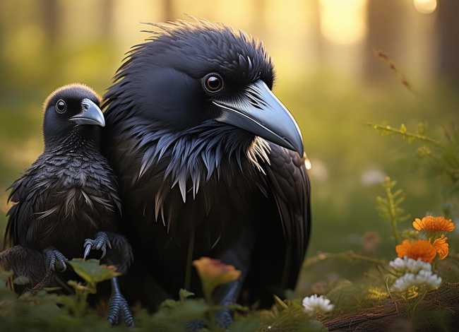 乌鸦生病儿童故事 - 乌鸦妈妈生病了的故事