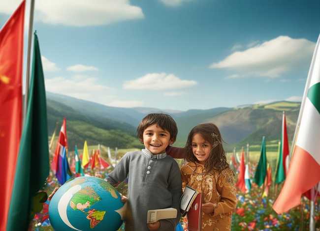 中巴友谊图画 - 中巴友谊图画简单又漂亮