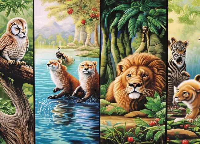 动物的故事四幅画、动物的故事四幅画图片