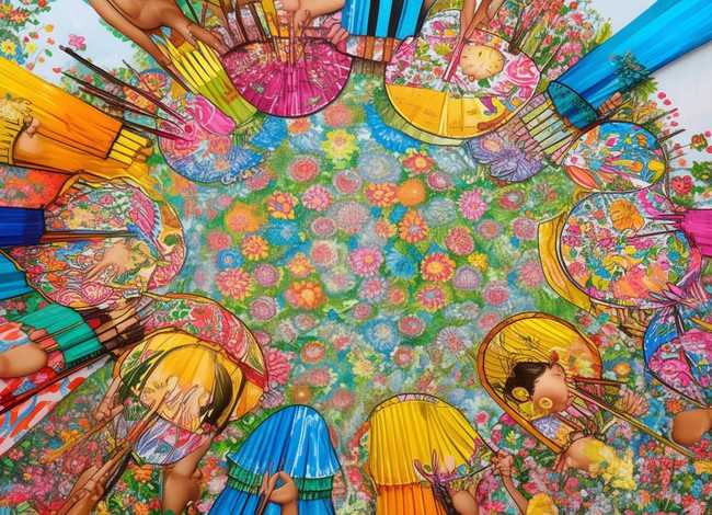 团扇 儿童画 团扇 儿童画海报 团扇 儿童画 团扇 儿童画海报