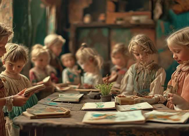 沂蒙红色故事儿童连环画（一幅沂蒙红色故事的画）