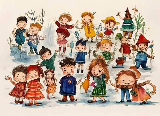 经典故事儿童绘画、经典故事绘画作品