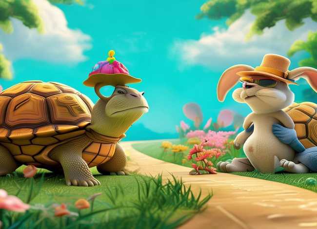 儿童故事龟兔赛跑故事；龟兔赛跑幼儿故事