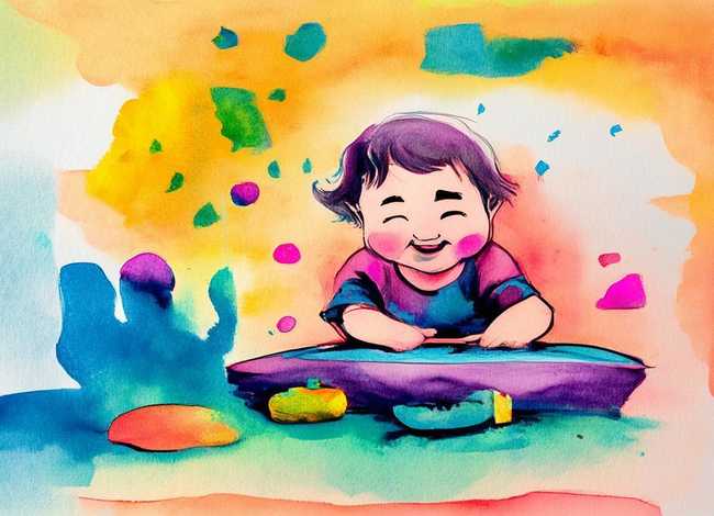 水粉画儿童 - 水粉画儿童简单