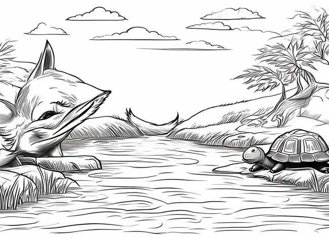 伊索寓言配画简笔画；伊索寓言配图简笔画