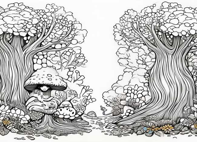 童话故事儿童画线稿；童话故事绘画线稿