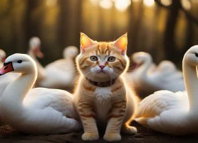 猫小帅故事野天鹅；猫小帅故事野天鹅图片大全