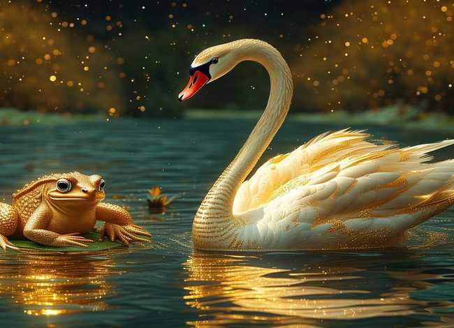 天鹅 的故事、金蟾和天鹅的故事