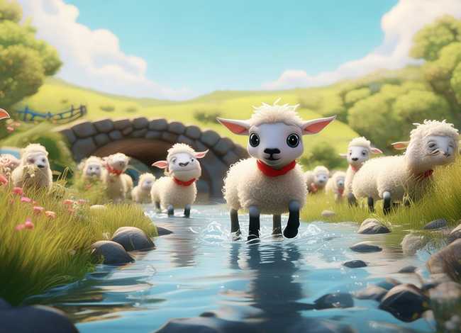 儿童故事小羊过河 - 幼儿故事小羊过河