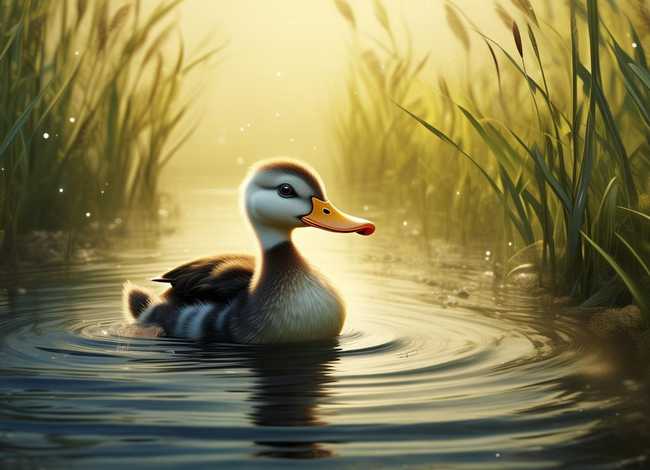 丑小鸭童话故事简笔画，丑小鸭故事简笔画图片大全