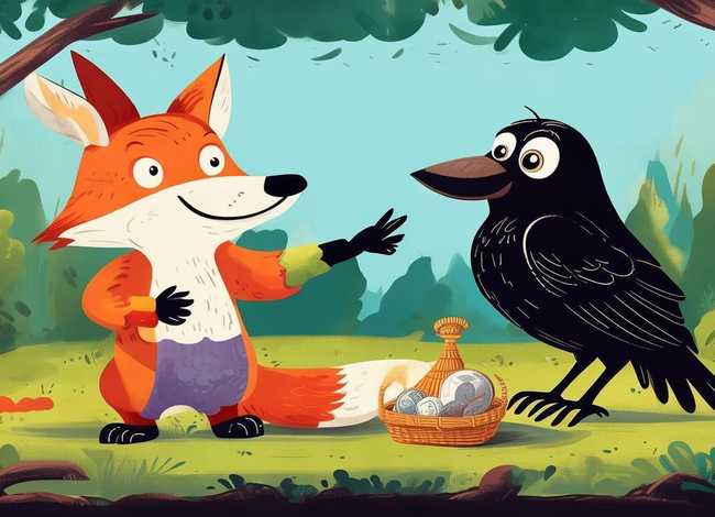 乌鸦和狐狸儿童故事、少儿故事乌鸦和狐狸