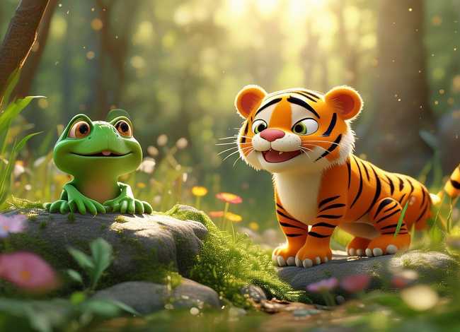 儿童故事老虎和青蛙、3-6岁儿童故事老虎和青蛙