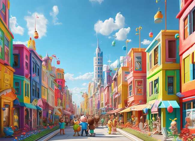 城市主题儿童画 城市主题的画