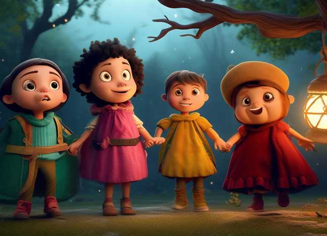 儿童故事四人冒险，四人故事幼儿