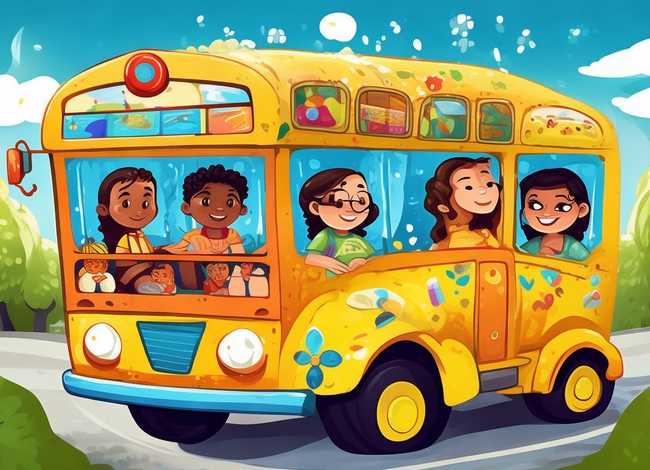 校车的儿童故事绘本，校车旅行绘本故事视频