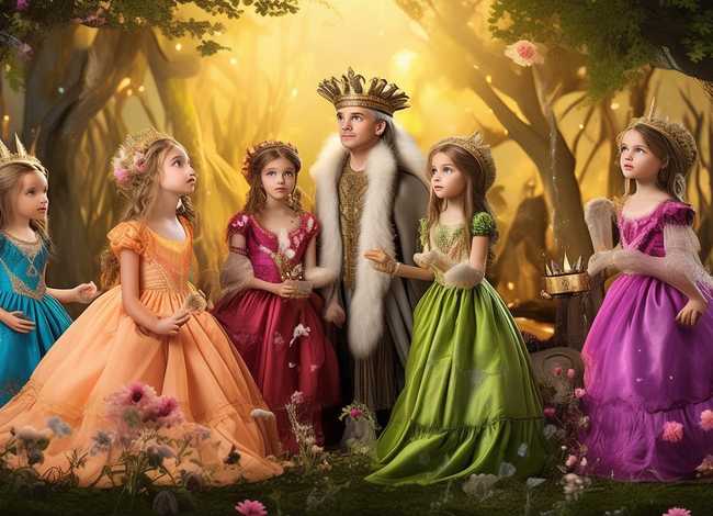 儿童故事国王和新娘 国王和四个女孩的故事
