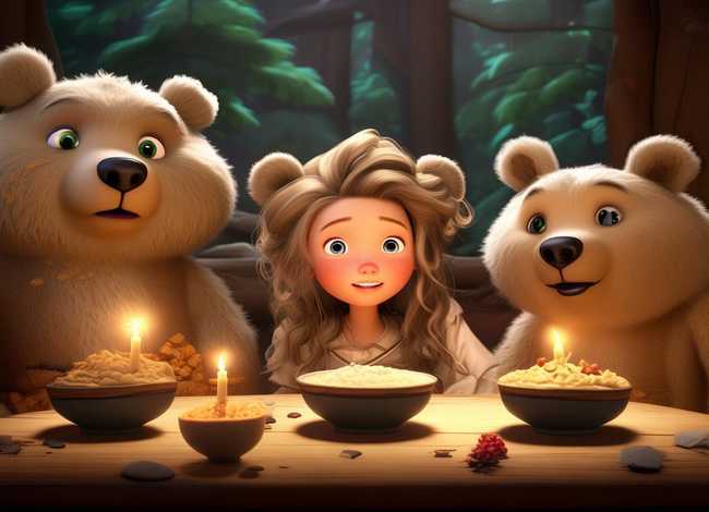 三只熊和金发姑娘的故事、三只熊和金发姑娘的故事英文版