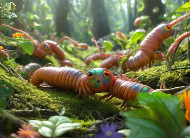 蚰蜒的儿童故事 - 蚰蜒的幼虫