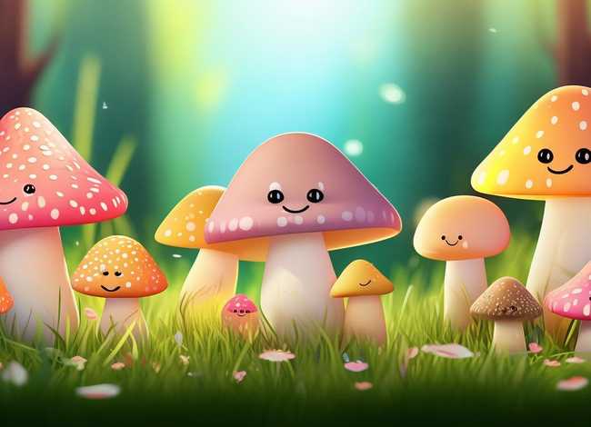 蘑菇儿童画图片大全、蘑菇儿童画图片大全简单