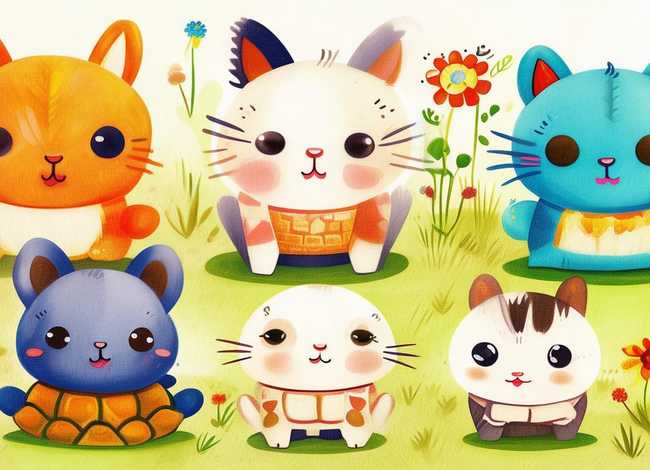 小动物儿童画图片大全可爱；小动物儿童画图片大全可爱简单