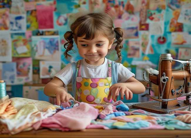 儿童故事裁缝图片，儿童裁缝图片