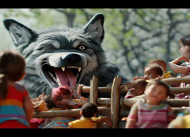 少儿动画故事;少儿动画故事-大灰狼来了 少儿动画故事;少儿动画故事-大灰狼来了