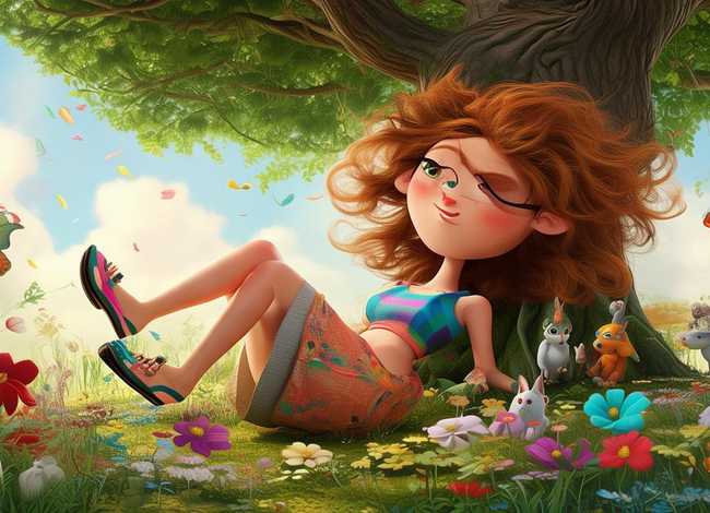 儿童童话故事视频懒姑娘；懒惰姑娘的故事视频