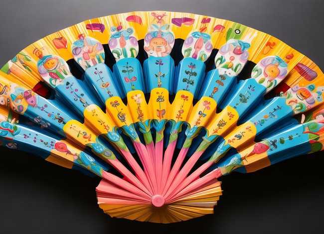 儿童扇子画（儿童扇子画图片简单好看）