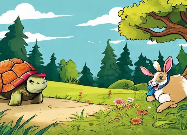 儿童故事龟兔赛跑故事；龟兔赛跑幼儿故事