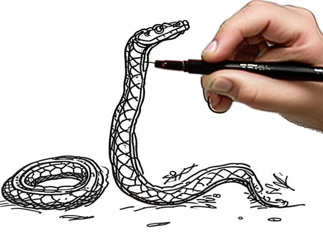 成语故事画蛇添足简笔画教程 - 画蛇添足成语故事插图简笔画 成语故事画蛇添足简笔画教程 - 画蛇添足成语故事插图简笔画