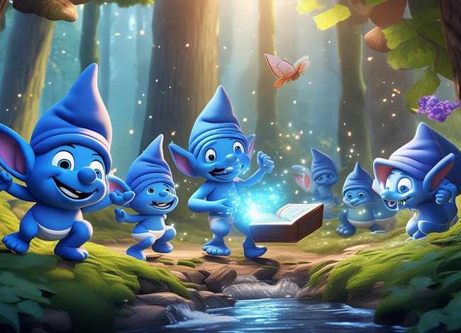 蓝精灵故事绘本、蓝精灵的绘本故事