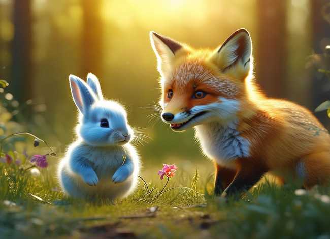 小狐狸小故事，小兔子和小狐狸的故事