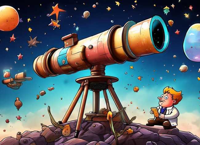 天文望远镜图片，天文望远镜图片卡通