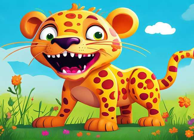 豹子简笔画儿童画，豹子简笔画儿童画法