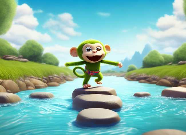 儿童故事猴子河海；幼儿故事猴子过河