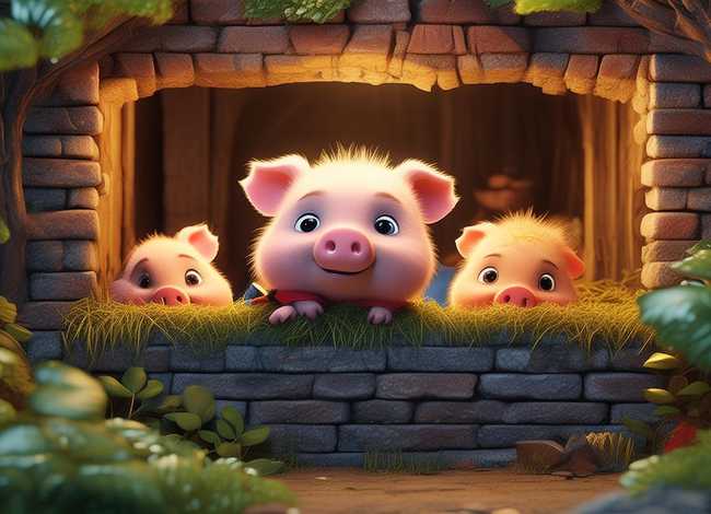 小故事睡前故事三只小猪（早教睡前故事三只小猪）
