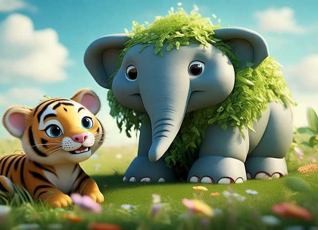 小老虎吃大象儿童故事（老虎吃大象故事视频）