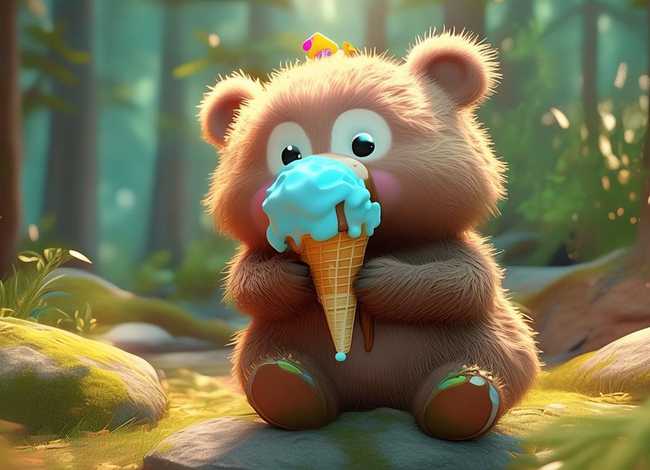 小熊吃冰淇淋的故事，小熊吃冰淇淋的故事mp3