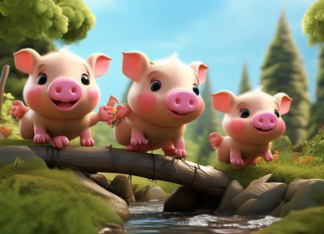 儿童故事小猪兄弟、绘本故事小猪三兄弟
