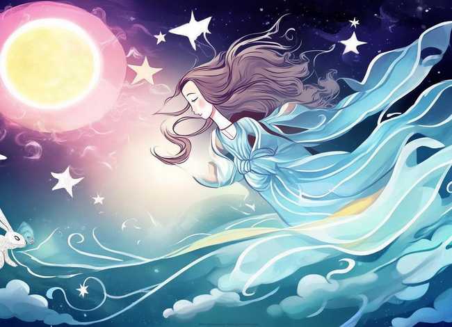 嫦娥奔月的故事儿童画 嫦娥奔月的故事 简笔画