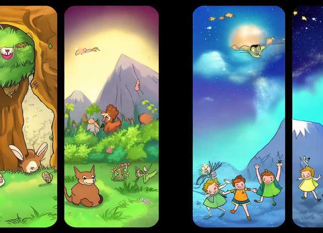 故事创意儿童画 幼儿故事创编画4幅