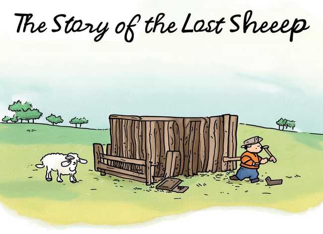 亡羊补牢寓言故事简笔画、亡羊补牢故事绘本简笔画图片大全