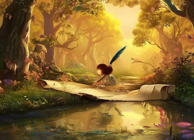 说说画里的故事、画里的故事创意画图片