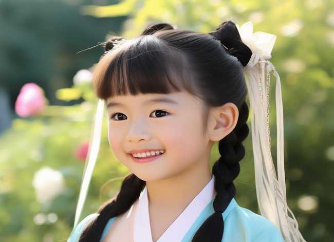 儿童汉服发型扎法，儿童汉服发型扎法简单又漂亮