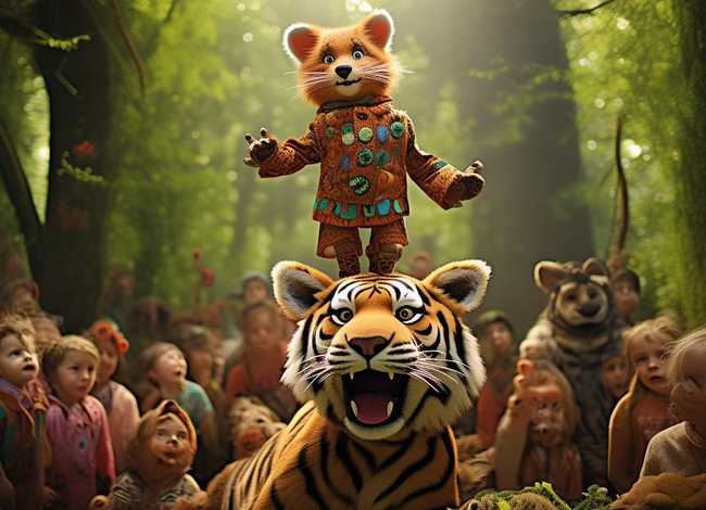 狐假虎威的故事儿童表演 - 狐假虎威幼儿故事表演